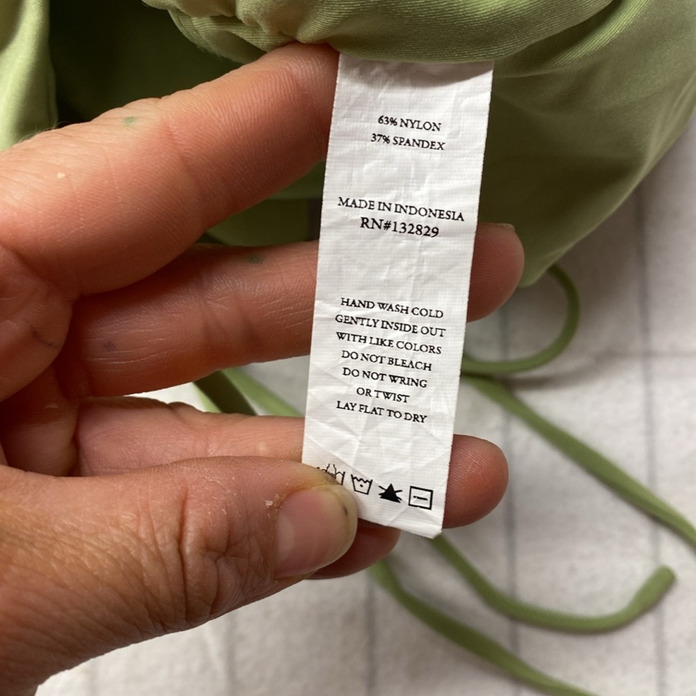 Tularosa Green Ruched One-Piece Swimsuit, Luella One Piece in Green Moss size Xs - Picture 11 of 11